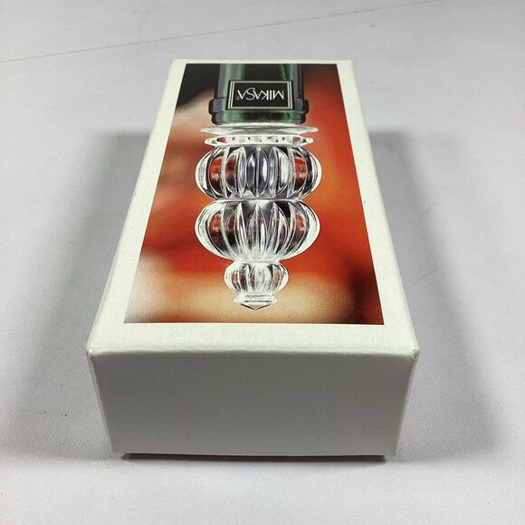 Mikasa Monterey Glass Bottle Stopper Elegant Finial Decanter Wine New In Box - Picture 5 of 12